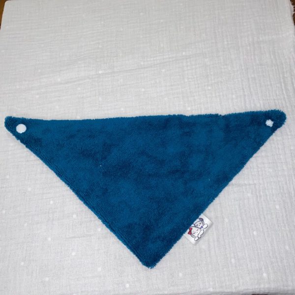 BAVOIR BANDANA 0-6MOIS GEOMETRIQUE BLEU – Image 3