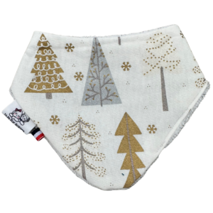 Bavoir bandana 0-12 mois Noël sapin doré