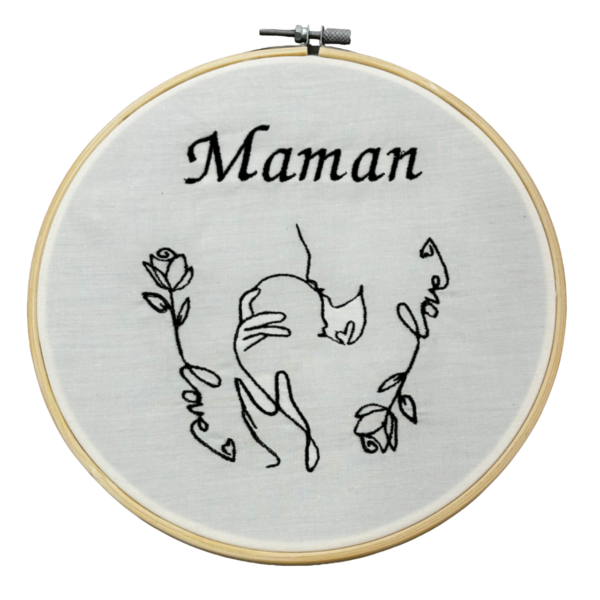 TAMBOURIN MAMAN BÉBÉ 20cm