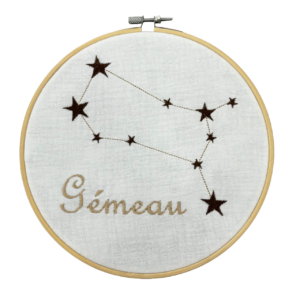 TAMBOURIN CONSTELLATION GÉMEAUX 20CM