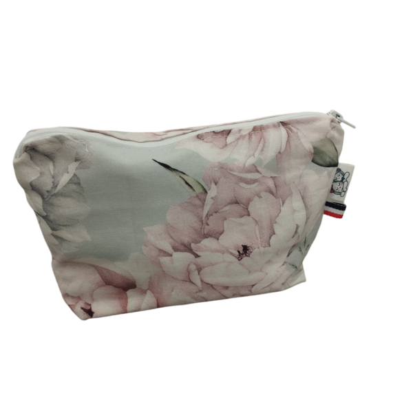 POCHETTE PIVOINE FOND GRIS