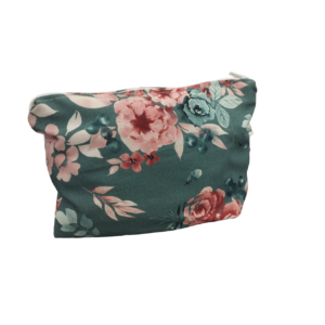 POCHETTE FLEURS FOND VERT