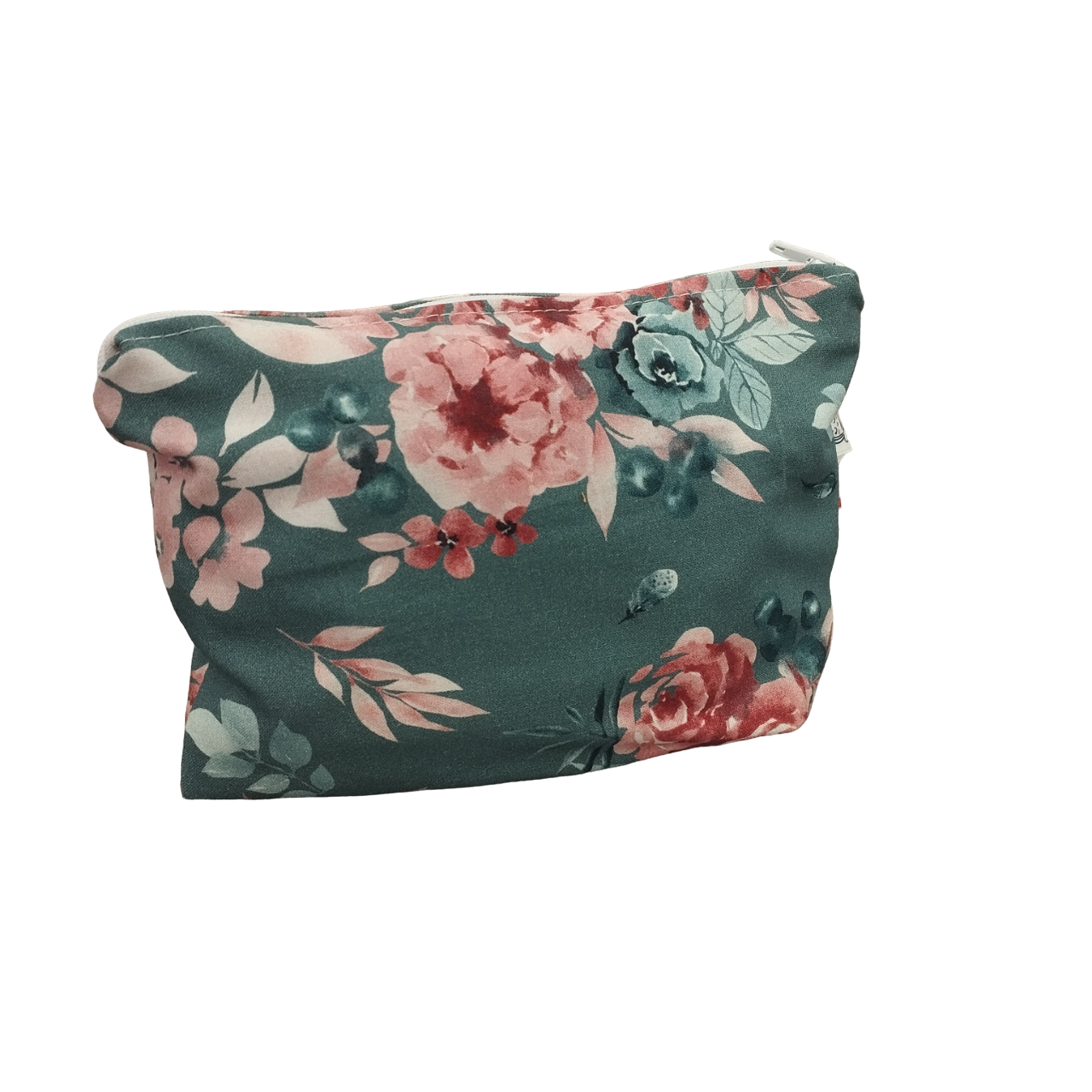 POCHETTE FLEURS FOND VERT