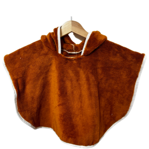 poncho polaire cognac