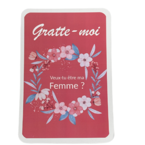 Carte à gratter surprise