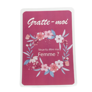 Carte à gratter surprise