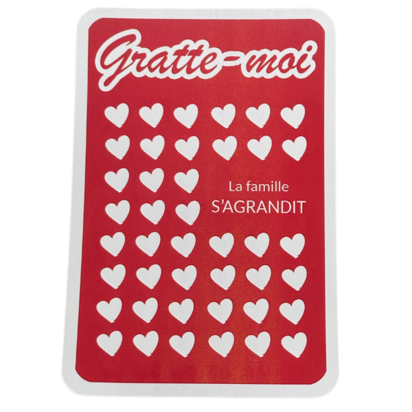 Carte à gratter surprise