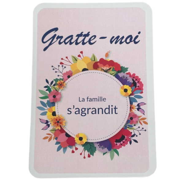 Carte à gratter surprise